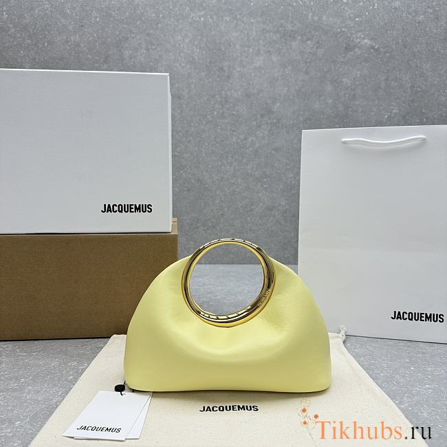 Jacquemus Le Petit Calino Mini Leather Yellow Tote Bag 24x9.5x20cm - 1