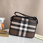 Burberry Check Crossbody Bag Brown 25x15x18cm - 1