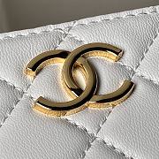 Chanel Clutch With Strap White Bag 13x19x8cm - 5