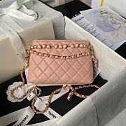 Chanel Clutch With Strap Pink Bag 13x19x8cm - 3