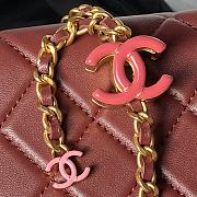 Chanel Fanny Pack Bag Wine 28x12x6cm - 5