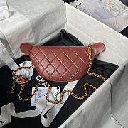 Chanel Fanny Pack Bag Wine 28x12x6cm - 3