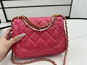 Chanel Mini Flap Bag Pink Lambskin 14.5 x 19.5 x 7.5 cm - 3