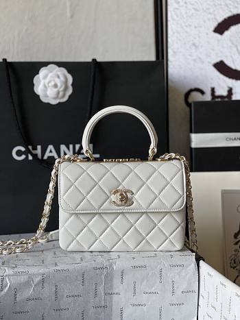 Chanel Trendy 24C Top Handle White 19.5x14.5x5.8cm