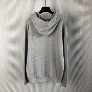 Gucci Cotton Jersey Hooded Grey Sweatshirt  - 2