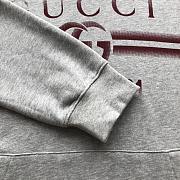 Gucci Cotton Jersey Hooded Grey Sweatshirt  - 4