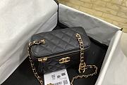 Chanel Vanity Case Black Caviar Gold Bag 17cm - 5