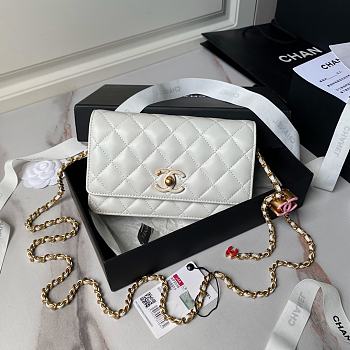 Chanel Wallet On Chain Woc White 19cm