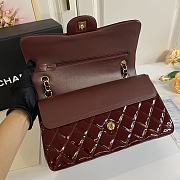 Chanel Jumbo Flap Bag Wine Patent Gold 30cm - 2