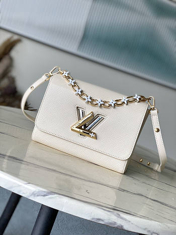 Louis Vuitton LV Epi Twist MM White 23 x 17 x 9.5 cm