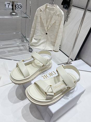 Dior D-Wave Sandal Powder White Lambskin