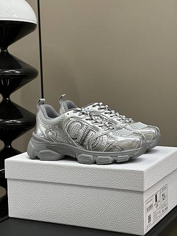 Dior Chrono Sneaker Gray Mesh Silver