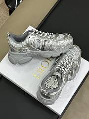 Dior Chrono Sneaker Gray Mesh Silver - 4