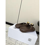 Loewe Paula's Ibiza Foam Pebble Thong Dark Brown - 4