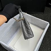 Chanel Kelly Shopper Grey Gold Bag 13x19x7cm - 4