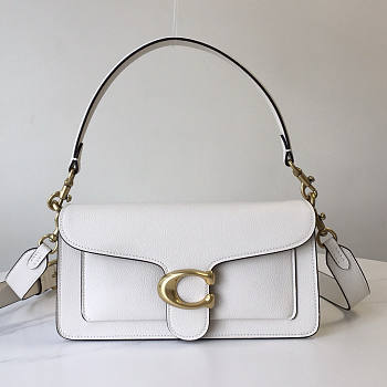 Coach Tabby 26 Shoulder Bag White 26x8x14cm