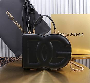 Dolce & Gabbana DG Logo Box Handbag Black 20x15x6.5cm