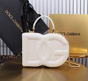 Dolce & Gabbana DG Logo Box Handbag White 20x15x6.5cm - 1