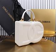 Dolce & Gabbana DG Logo Box Handbag White 20x15x6.5cm - 4