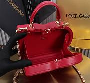 Dolce & Gabbana DG Logo Box Handbag Red 20x15x6.5cm - 4