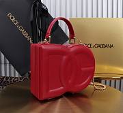 Dolce & Gabbana DG Logo Box Handbag Red 20x15x6.5cm - 2