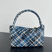 Bottega Veneta Tosca Shoulder Bag Blue White 27x18x9cm - 4