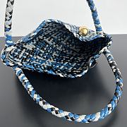 Bottega Veneta Tosca Shoulder Bag Blue White 27x18x9cm - 3