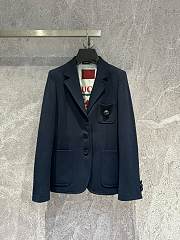 Gucci Blue Cotton Jersey Jacket - 1