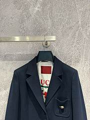 Gucci Blue Cotton Jersey Jacket - 3