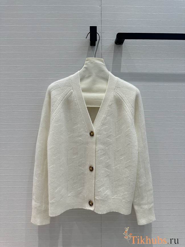 Hermes White Cardigan - 1