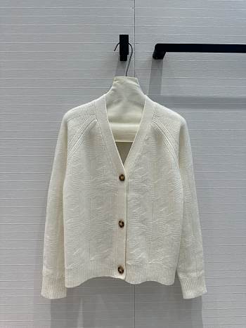 Hermes White Cardigan