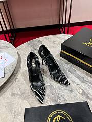 Christian Louboutin Apostropha Mesh Strass Black Pump 10cm - 1