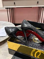 Christian Louboutin Apostropha Mesh Strass Black Pump 10cm - 5