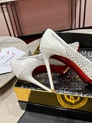 Christian Louboutin Apostropha Mesh Strass White Pump 10cm - 5