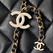 Chanel Classic Flap Bag Black Lambskin 22x14x8.5cm - 3