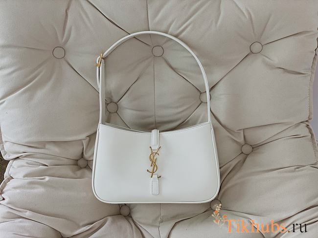 YSL Le 5 a 7 Smooth Leather White 23x16x6.5cm - 1