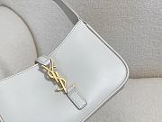 YSL Small Le 5 a 7 Smooth Leather White 19x11.5x4.5cm - 4