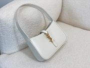 YSL Small Le 5 a 7 Smooth Leather White 19x11.5x4.5cm - 3