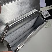 Chanel Wallet On Chain Woc Silver Lambskin 19cm - 5