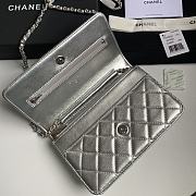 Chanel Wallet On Chain Woc Silver Lambskin 19cm - 3