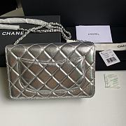 Chanel Wallet On Chain Woc Silver Lambskin 19cm - 2