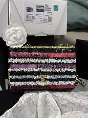 Chanel 24A Flap Bag Multicolor Red 20cm - 1