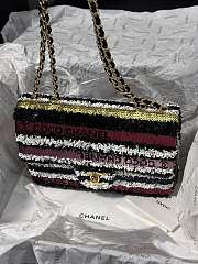 Chanel 24A Flap Bag Multicolor Red 20cm - 2