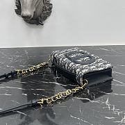 Dior Miniborsa CD Signature Jacquard Oblique Blu 21x11x5cm - 3