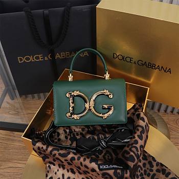 Dolce & Gabbana DG Girls Mini Bag Green 17.8x10x3.5cm