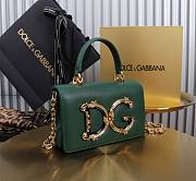 Dolce & Gabbana DG Girls Mini Bag Green 17.8x10x3.5cm - 3