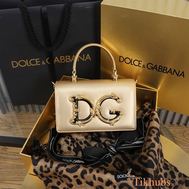 Dolce & Gabbana DG Girls Mini Bag Gold 17.8x10x3.5cm - 1