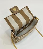 Fendi Baguette Mini Beige FF Jacquard Bag 20x13x5cm - 3