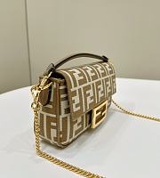 Fendi Baguette Mini Beige FF Jacquard Bag 20x13x5cm - 2