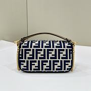 Fendi Baguette Mini Blue FF Jacquard Bag 20x13x5cm - 6